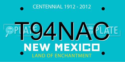 T94NAC New Mexico License Plate