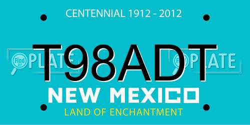 T98ADT New Mexico License Plate