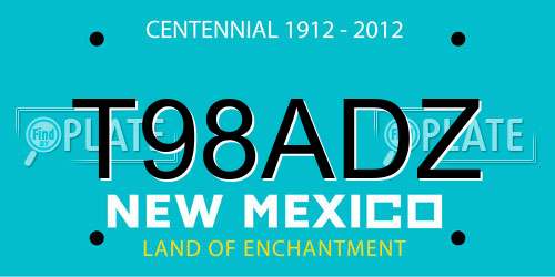 T98ADZ New Mexico License Plate