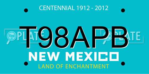 T98APB New Mexico License Plate