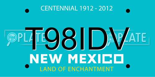 T98IDV New Mexico License Plate
