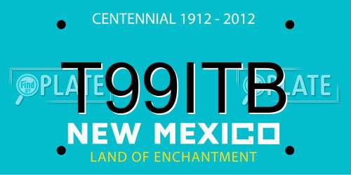 T99ITB New Mexico License Plate