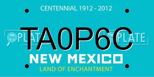 TA0P6C New Mexico License Plate