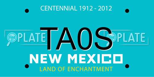 TA0S New Mexico License Plate