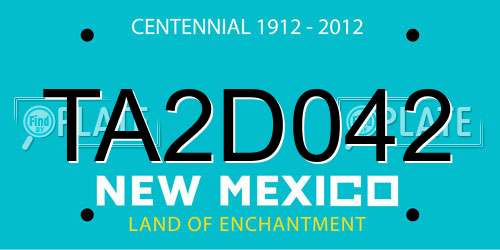 TA2D042 New Mexico License Plate