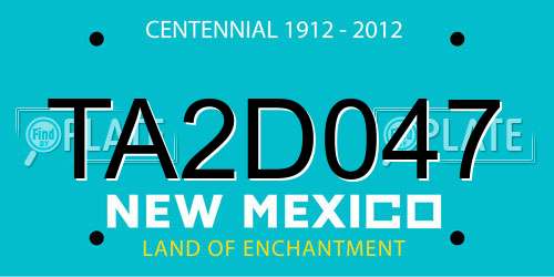 TA2D047 New Mexico License Plate