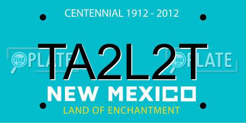 TA2L2T New Mexico License Plate