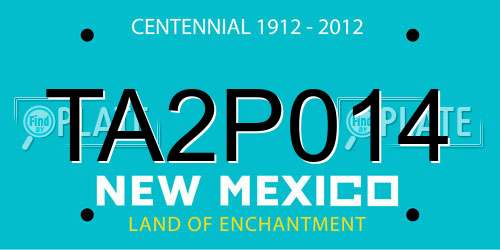TA2P014 New Mexico License Plate