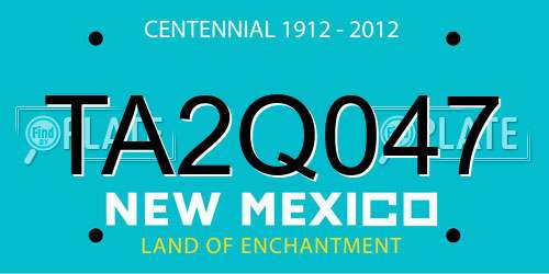 TA2Q047 New Mexico License Plate