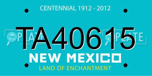 TA40615 New Mexico License Plate