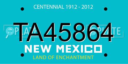TA45864 New Mexico License Plate