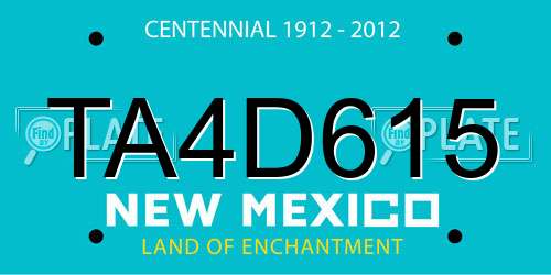 TA4D615 New Mexico License Plate