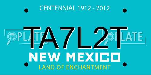 TA7L2T New Mexico License Plate