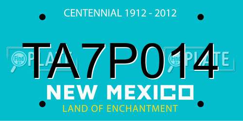 TA7P014 New Mexico License Plate