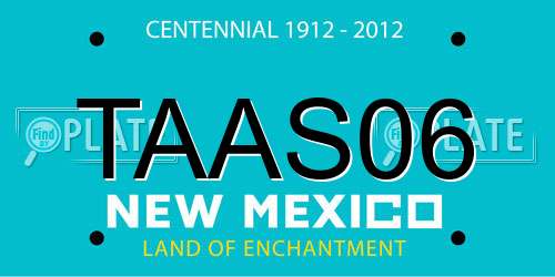 TAAS06 New Mexico License Plate