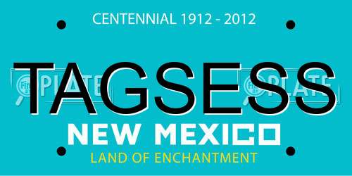 TAGSESS New Mexico License Plate