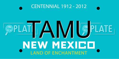 TAMU New Mexico License Plate