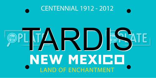 TARDIS New Mexico License Plate