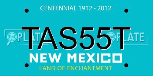 TAS55T New Mexico License Plate
