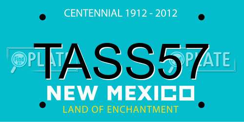TASS57 New Mexico License Plate