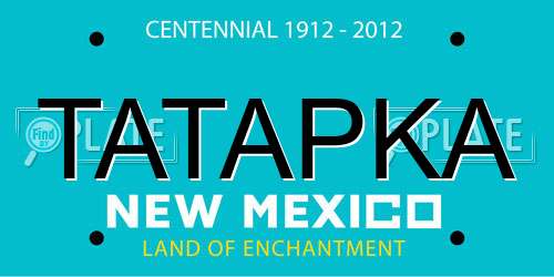 TATAPKA New Mexico License Plate