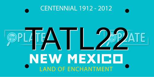 TATL22 New Mexico License Plate