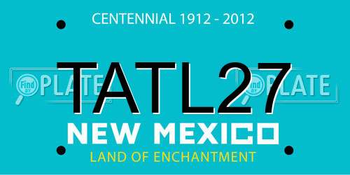 TATL27 New Mexico License Plate