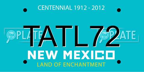 TATL72 New Mexico License Plate