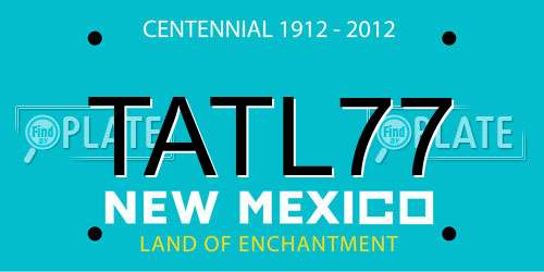 TATL77 New Mexico License Plate