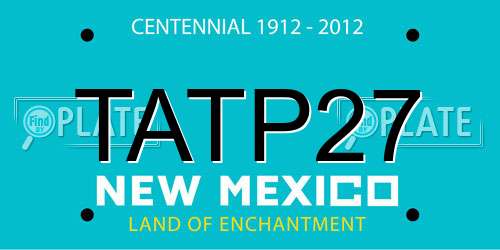 TATP27 New Mexico License Plate