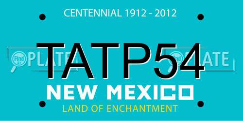 TATP54 New Mexico License Plate