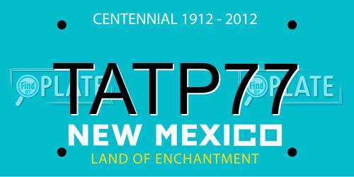 TATP77 New Mexico License Plate