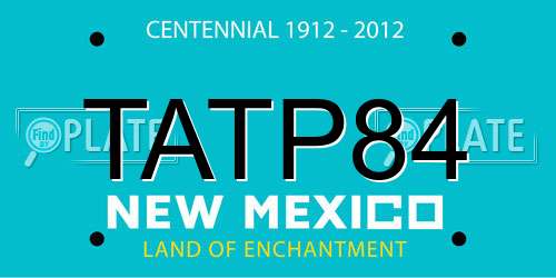 TATP84 New Mexico License Plate