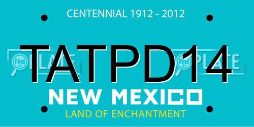 TATPD14 New Mexico License Plate
