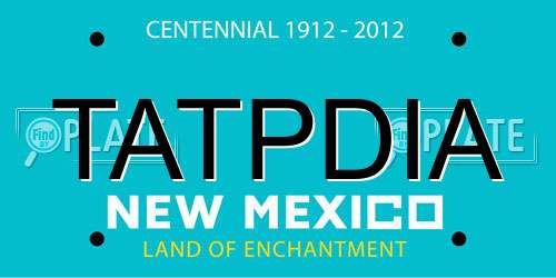 TATPDIA New Mexico License Plate