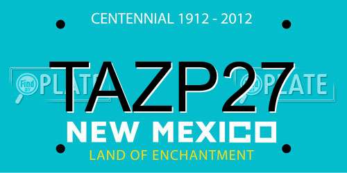 TAZP27 New Mexico License Plate