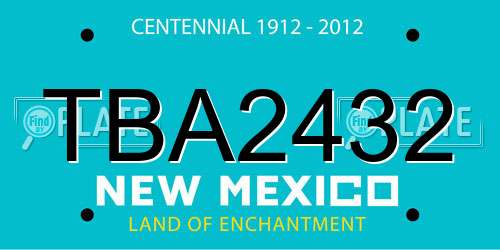 TBA2432 New Mexico License Plate