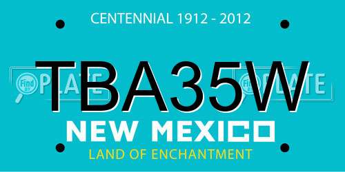 TBA35W New Mexico License Plate
