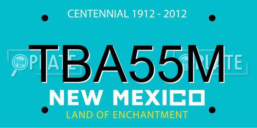 TBA55M New Mexico License Plate