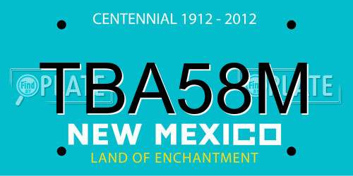 TBA58M New Mexico License Plate