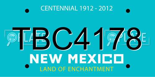TBC4178 New Mexico License Plate