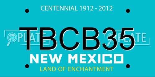TBCB35 New Mexico License Plate