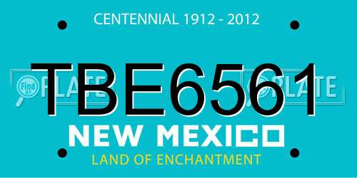 TBE6561 New Mexico License Plate