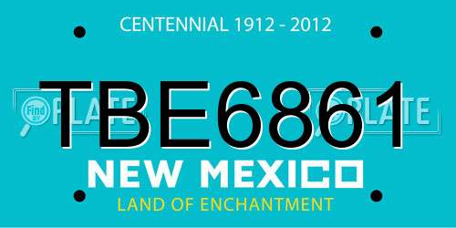 TBE6861 New Mexico License Plate