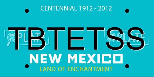 TBTETSS New Mexico License Plate