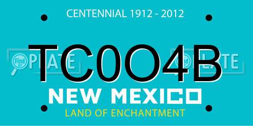 TC0O4B New Mexico License Plate