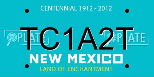 TC1A2T New Mexico License Plate