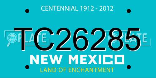 TC26285 New Mexico License Plate