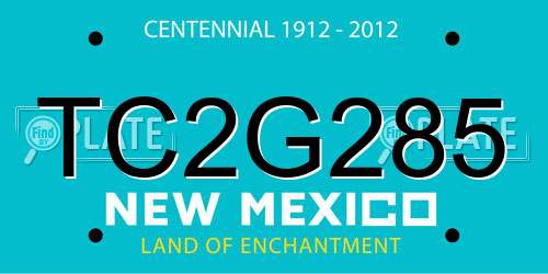 TC2G285 New Mexico License Plate