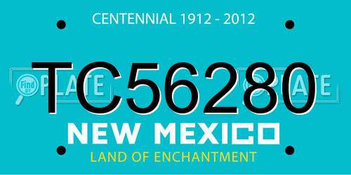 TC56280 New Mexico License Plate